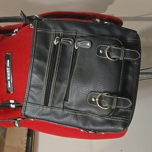 Black Leather Crossbody Bag